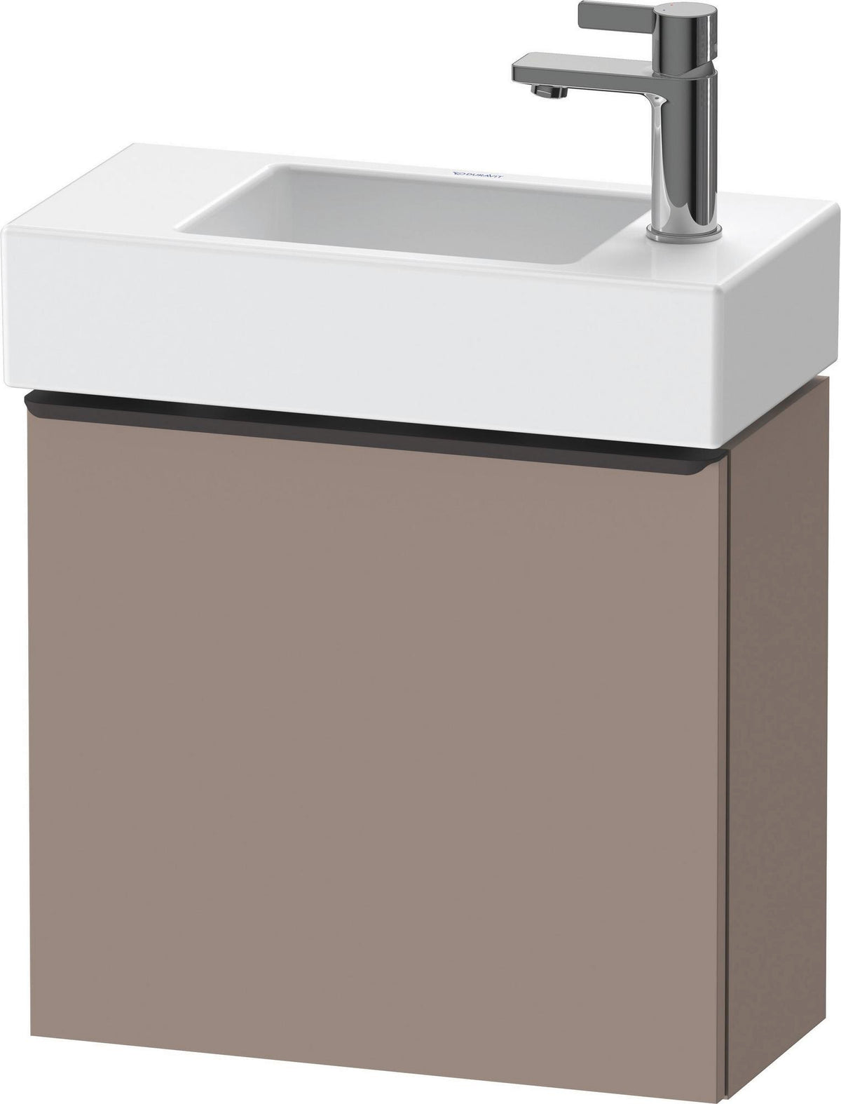 DURAVIT D-Neo Waschtischunterbau 484 mm Eiche Schwarz Matt, 1 Tür, Bronze Griff