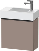 DURAVIT D-Neo Waschtischunterbau 484 mm Eiche Schwarz Matt, 1 Tür, Bronze Griff