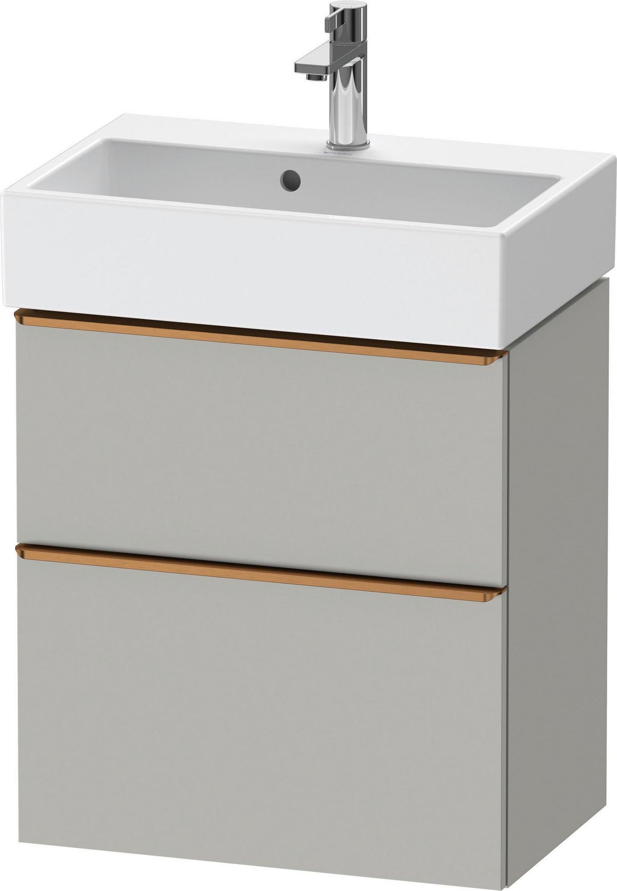 DURAVIT D-Neo Waschtischunterbau wandhängend Eiche Schwarz 584 mm mit Auszug und Schubkasten