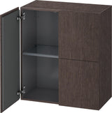 Duravit L-Cube Halbhochschrank 700 mm, 2 Türen, Nussbaum gebürstet, wandhängend, Soft-Close