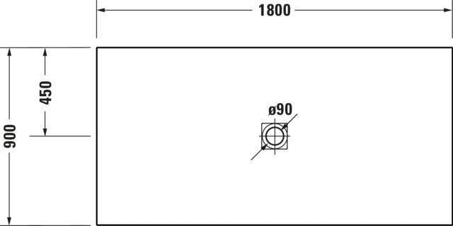 DURAVIT Sustano Duschwanne 1700x900x30 mm Mineralguss Cream Matt – Rechteckig, Bodenbündig