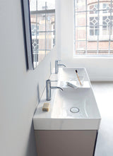Duravit C.1 Einhebel-Waschtischmischer ohne Zugstange, Chrom – Keramikmischsystem, 113 mm Ausladung