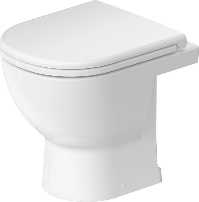 Duravit D-Code 2.0 Stand-WC 480 mm spülrandlos weiß, Abgang waagerecht, Compact