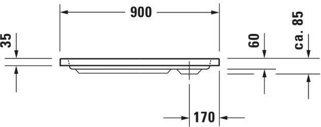 DURAVIT D-Code Duschwanne 900x750x85 mm Weiß Sanitäracryl rechteckig