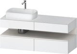 DURAVIT Qatego Studio F. A. Porsche Konsolenwaschtischunterbau 1400 mm Weiß Matt mit LED-Nischenbeleuchtung