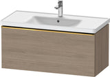 Duravit D-Neo Waschtischunterbau 984 mm Eiche Terra Matt mit 1 Auszug und Chromgriff