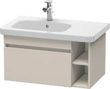 DURAVIT DuraStyle Waschtischunterbau 730 mm betongrau matt – wandhängend mit 1 Auszug & 2 offenen Fächern