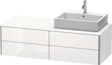 Duravit XSquare Waschtischunterbau 1400 mm mit Schubkasten, Becken rechts, s-matt