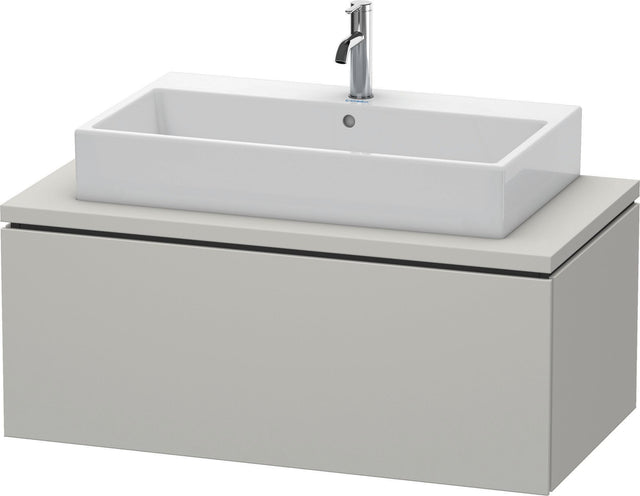 DURAVIT L-Cube Konsolenunterschrank 1020 mm betongrau matt mit 1 Auszug und Tip-on-Technik