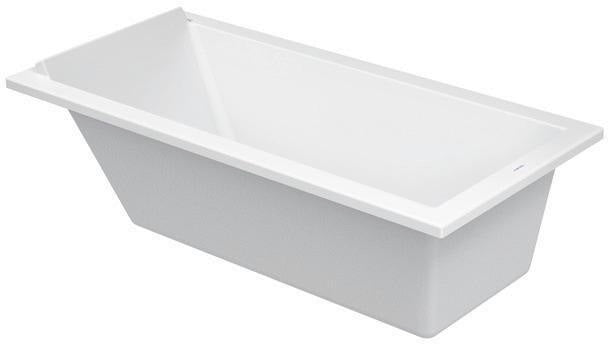 DURAVIT Starck Einbau-Badewanne 1600x700 mm Weiß mit Überlauf und 1 Rückenschräge