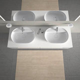 DURAVIT L-Cube Konsole variabel 45 mm weiß matt mit 2 Ausschnitten, 550 mm tief
