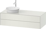 DURAVIT White Tulip Waschtischunterbau wandhängend 1300 mm mit 2 Schubkästen, weiß seidenmatt