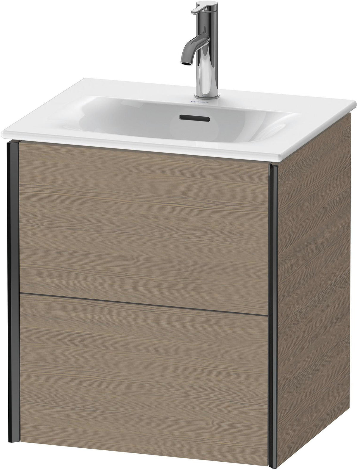 DURAVIT XViu Waschtischunterbau wandhängend 557 mm Eiche mit 2 Schubkästen und Tip-on Technik