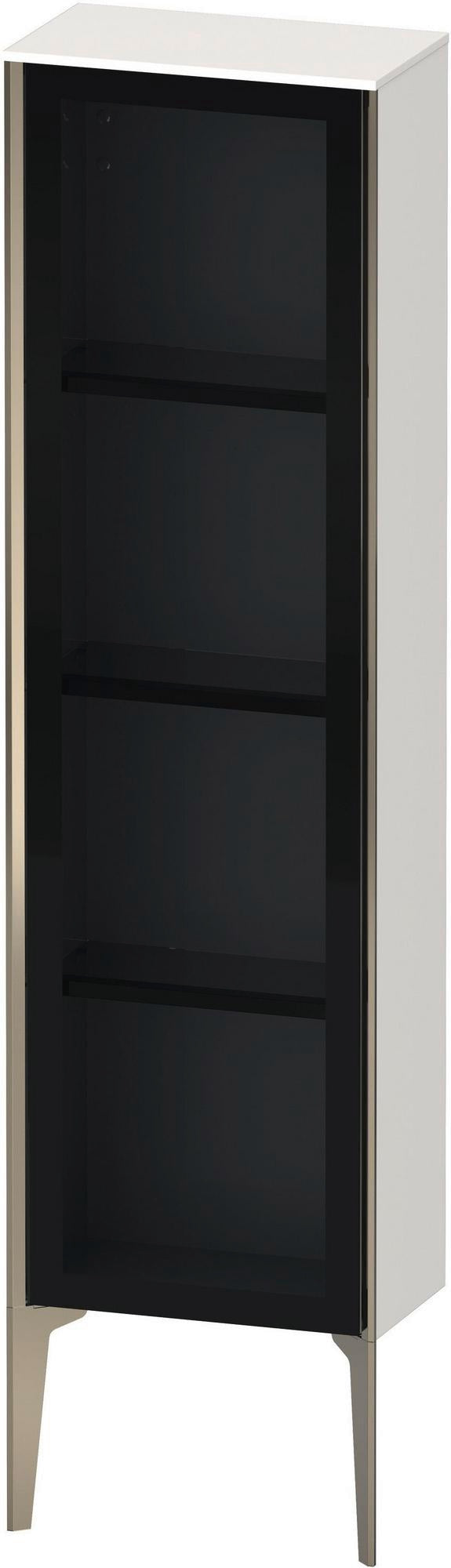 DURAVIT XViu Halbhochschrank 1330x400x240 mm Glastür rechts champagner matt/weiß hochglanz