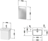 Duravit No.1 Möbel-Set 500x390mm Graphit Matt mit Waschtisch, Unterbau, Spiegel und LED-Beleuchtung