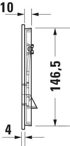 Duravit DuraSystem A1 Betätigungsplatte mechanisch für WC – Dual Flush, Aufgesetzt, Weiß