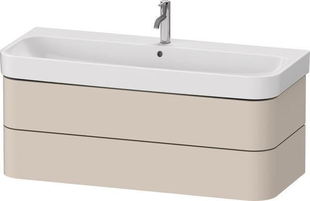 Duravit Waschtischunterbau Happy D.2 Plus 1175 mm taupe supermatt mit Tip-On-Technik
