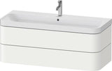 DURAVIT Waschtischset HAPPY D.2 PLUS 1175x490mm, ein Hahnloch, taupe supermatt – Wandhängend, 2 Schubkästen