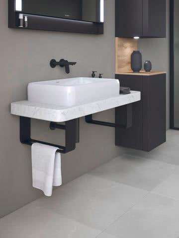 DURAVIT Qatego Aufsatzbecken mit Konsole 1000 mm Weiß Hochglanz HygieneGlaze