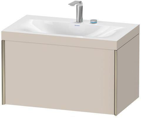 Duravit Möbelwaschtischset XViu 800x480mm mit Unterbau, Auszug und Hahnlochbank