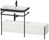 Duravit Waschtischset HAPPY D.2 PLUS 1400x490mm ein Hahnloch taupe supermatt