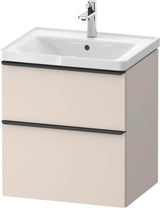 Duravit D-Neo Waschtischunterbau 584 mm betongrau matt mit Auszug und Schubkasten