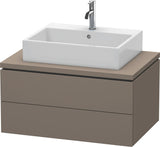 DURAVIT L-Cube Konsolenwaschtischunterbau 820 mm betongrau matt mit 2 Schubkästen