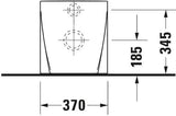 DURAVIT Stand-WC Starck 2 Tiefspüler 570 mm, Abgang waagerecht, weiß