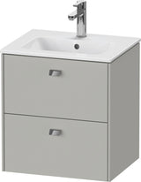 DURAVIT Brioso Waschtischunterbau 553x520x419 mm, 2 Schubkästen, Weiß Matt, Griff Chrom