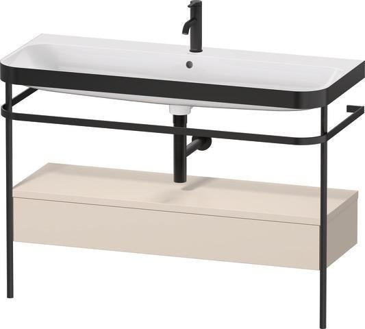 Duravit Waschtischset Happy D.2 Plus 1175x490mm ein Hahnloch taupe supermatt