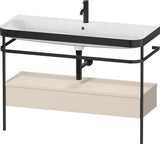 Duravit Waschtischset Happy D.2 Plus 1175x490mm ein Hahnloch taupe supermatt