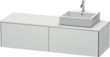 Duravit XSquare Waschtischunterbau 1600 mm mit 2 Auszügen, Becken rechts, seidenmatt