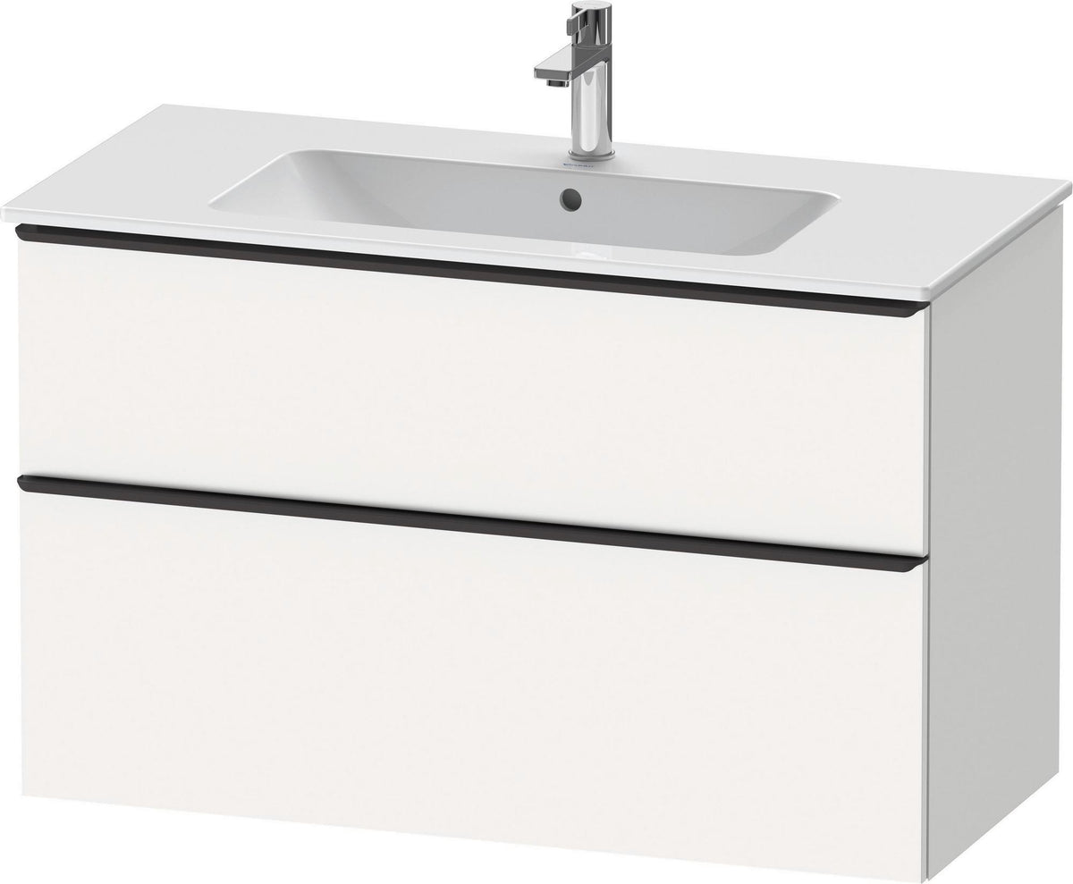 DURAVIT D-Neo Waschtischunterbau 1010 mm Eiche Schwarz mit Bronze Griff