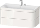 DURAVIT Waschtischset Happy D.2 Plus 2 Schubkästen 975x490 mm eiche hell taupe supermatt