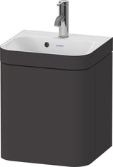 Duravit Happy D.2 c-bonded Waschtischset 400x360x480 mm mit MWT, 1 Tür rechts, Taupe