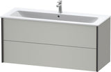 Duravit XViu Waschtischunterbau wandhängend 1210 mm, 2 Schubkästen, champagner matt/weiß matt