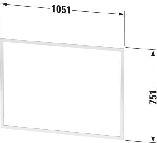 DURAVIT L-Cube Einbaurahmen 700x10x751mm Weiß – Aufsatz, zerlegt
