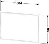 DURAVIT L-Cube Einbaurahmen 700x10x751mm Weiß – Aufsatz, zerlegt