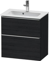 Duravit D-Neo Waschtischunterbau 610 mm betongrau matt mit Soft-Close und Bronze-Griff