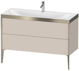 Duravit XViu Möbelwaschtisch-Set 1200 mm mit Unterschrank Nussbaum und Keramik-Waschtisch