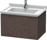 Duravit L-Cube Waschtischunterbau 670 mm taupe matt – Wandhängend mit Tip-On-Auszug