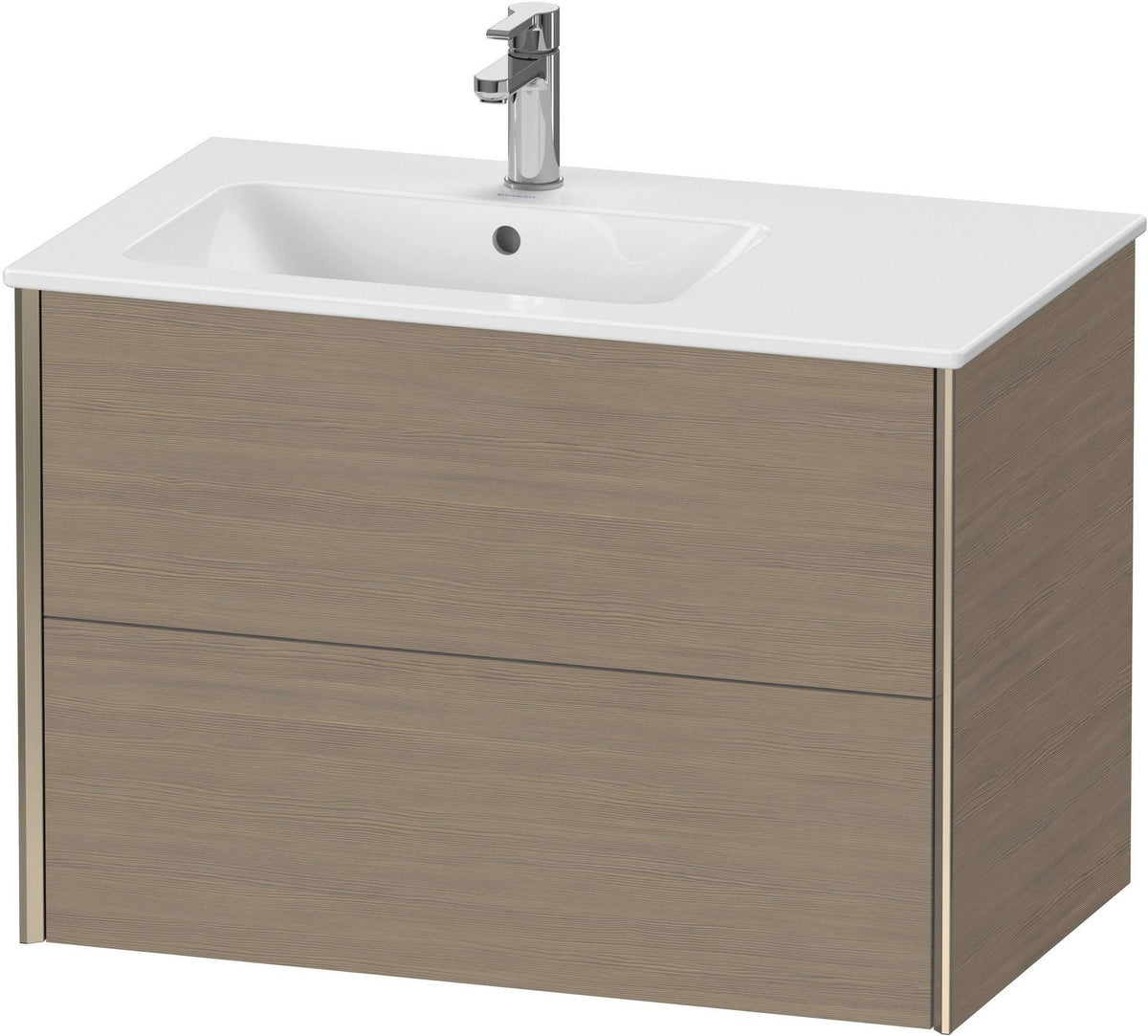 Duravit XViu Waschtischunterbau 810 mm wandhängend mit 2 Schubkästen, weiß matt, für Waschtisch links