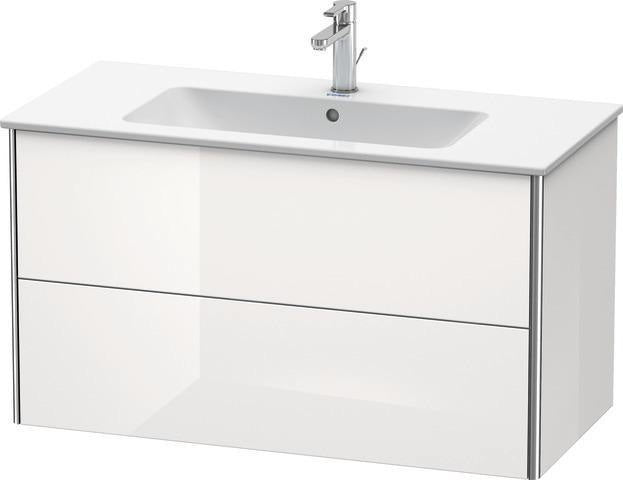 Duravit XSQUARE Waschtischunterbau 1010 mm s-matt mit 2 Schubkästen und Ahorn Innenausstattung