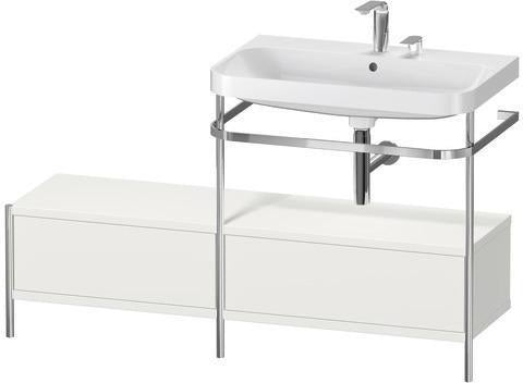 Duravit Waschtischset HAPPY D.2 PLUS 1400x490mm ein Hahnloch taupe supermatt