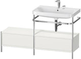 Duravit Waschtischset HAPPY D.2 PLUS 1400x490mm ein Hahnloch taupe supermatt