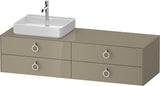 DURAVIT White Tulip Konsolenwaschtischunterbau 1600 mm, 4 Schubkästen, Weiß Seidenmatt, Philippe Starck