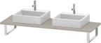 sonstige / Spanplatte / Konsole variabel L-Cube 2 Ausschn.,30 xvarx550,Taupe Matt