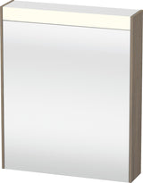 DURAVIT Brioso Spiegelschrank 620 mm graphit matt – 1 Tür links, LED-Beleuchtung, Steckdose