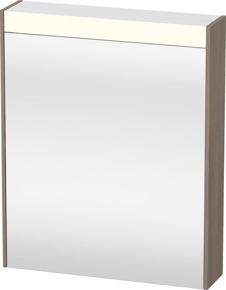 DURAVIT Brioso Spiegelschrank 620 mm graphit matt – 1 Tür links, LED-Beleuchtung, Steckdose