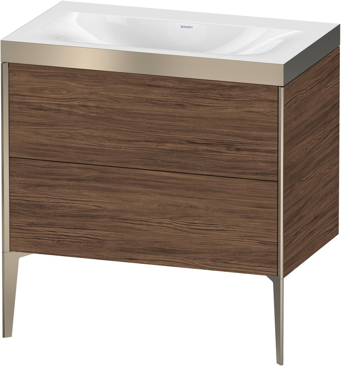DURAVIT XViu c-bonded Waschtischset bodenstehend 800 mm mit 2 Auszügen und Push-Open
